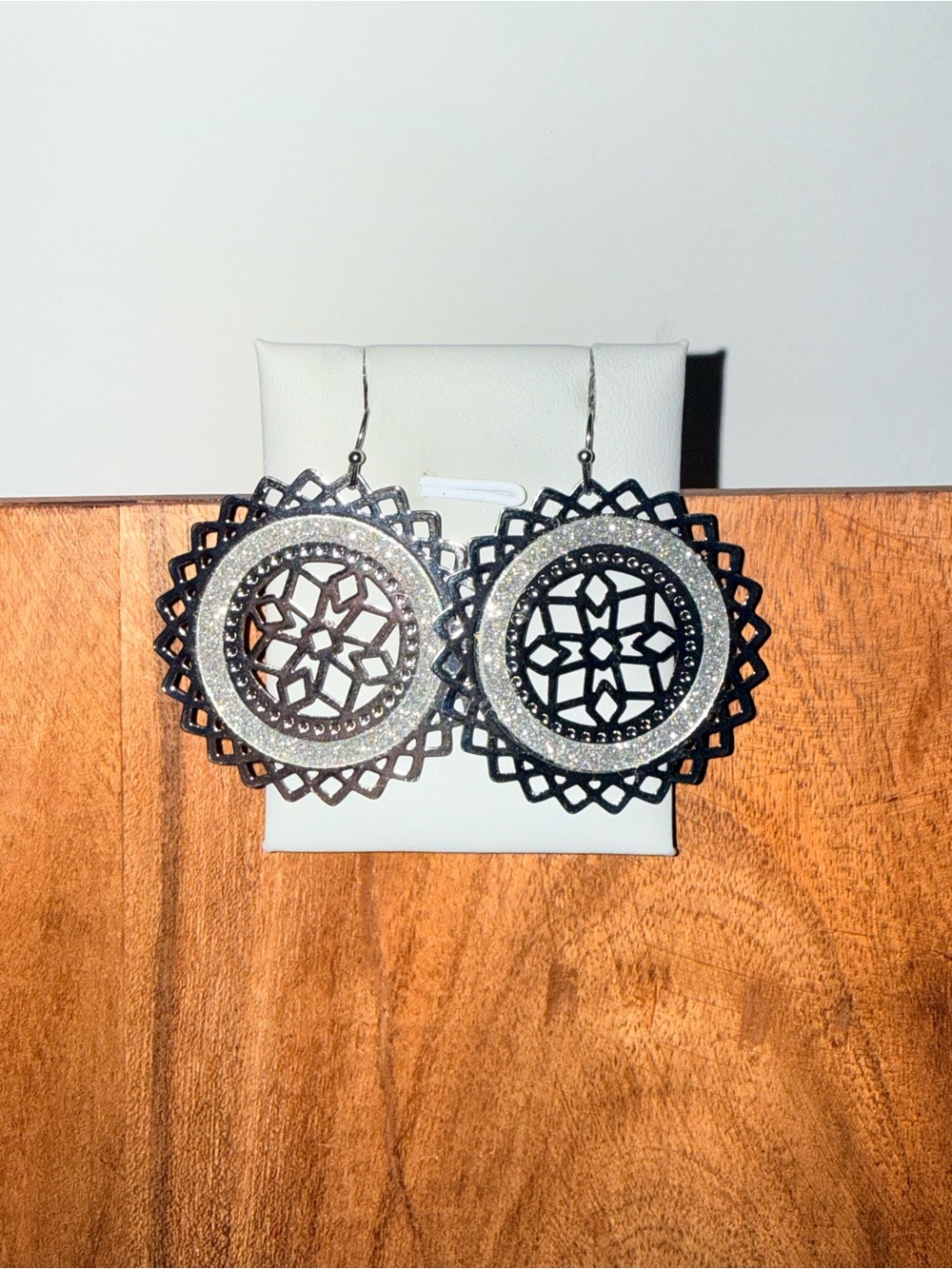 Silver Filigree Drop Earrings